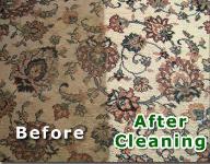 Upholstery cleaning before and after